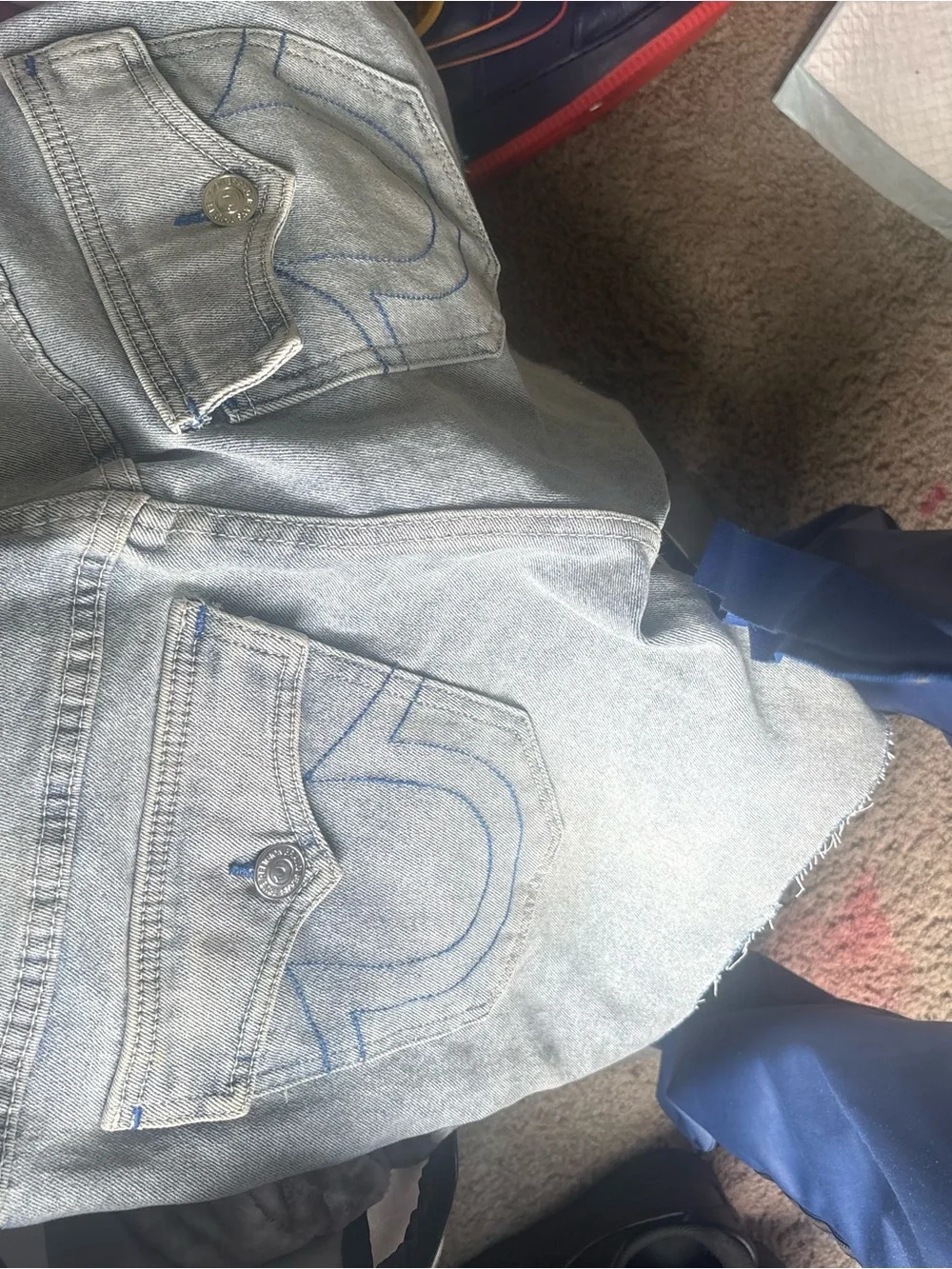 True Religion Light Blue Denim Men’s Shorts